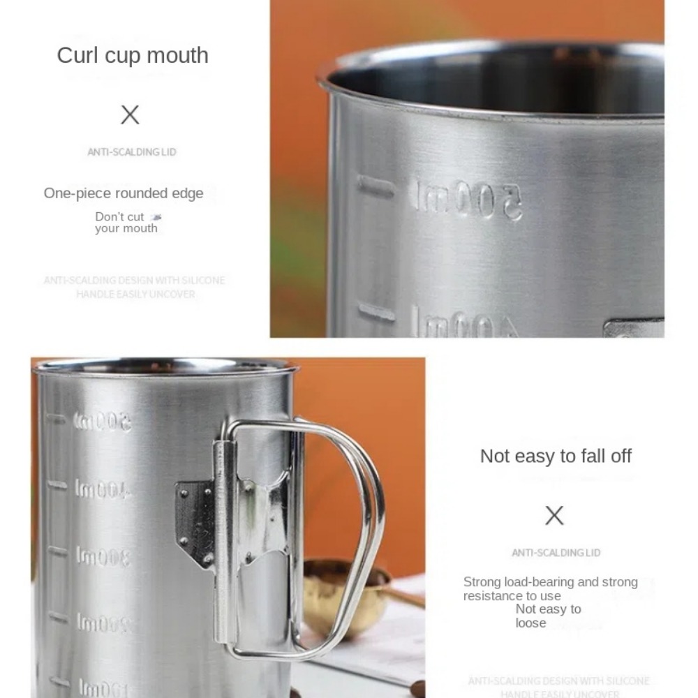 Camping Cooking Mug - Outdoor Stainless Steel Camping Mug with