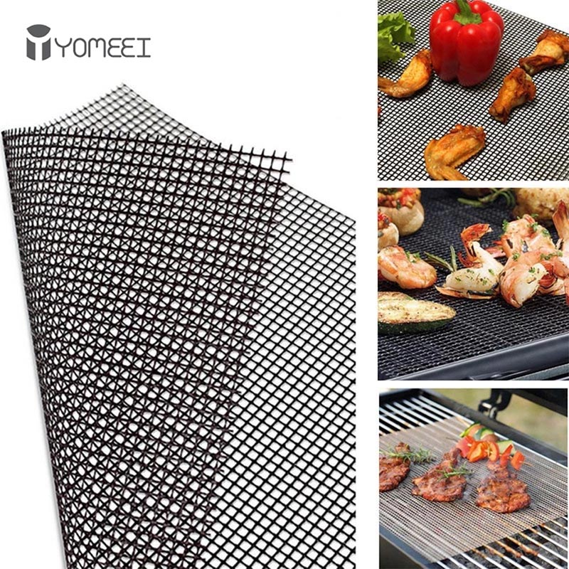 Camping Cooking Grill - YOMEEI 1Pcs Barbecue Grilling Mats Grid