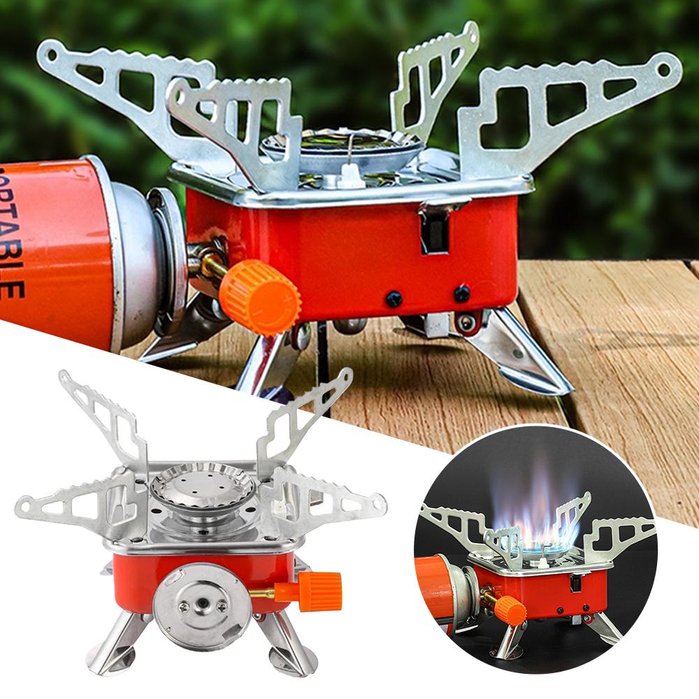 Camping Cooking Equipment Gas - Portable Burner Camping Foldable Windproof Outdoor
