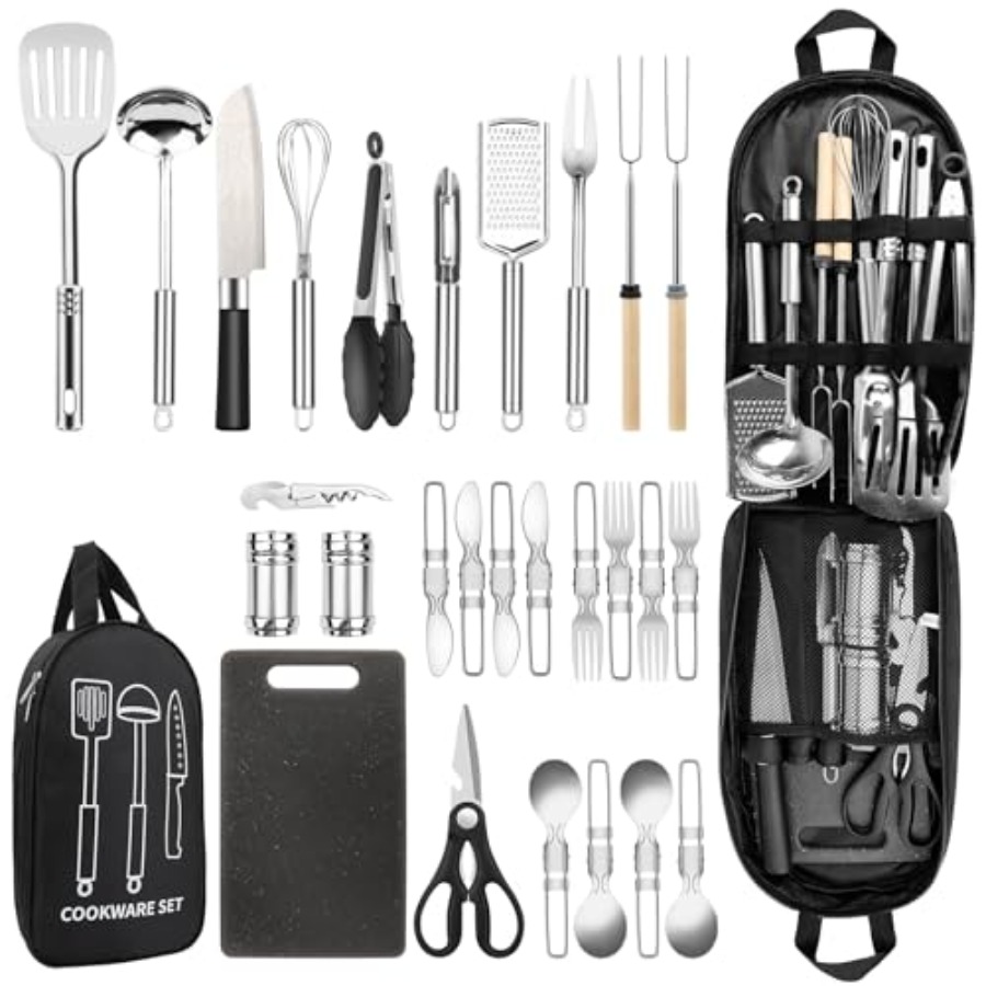 Van Camping Cooking - Camping Cooking Utensils Set Stainless Steel