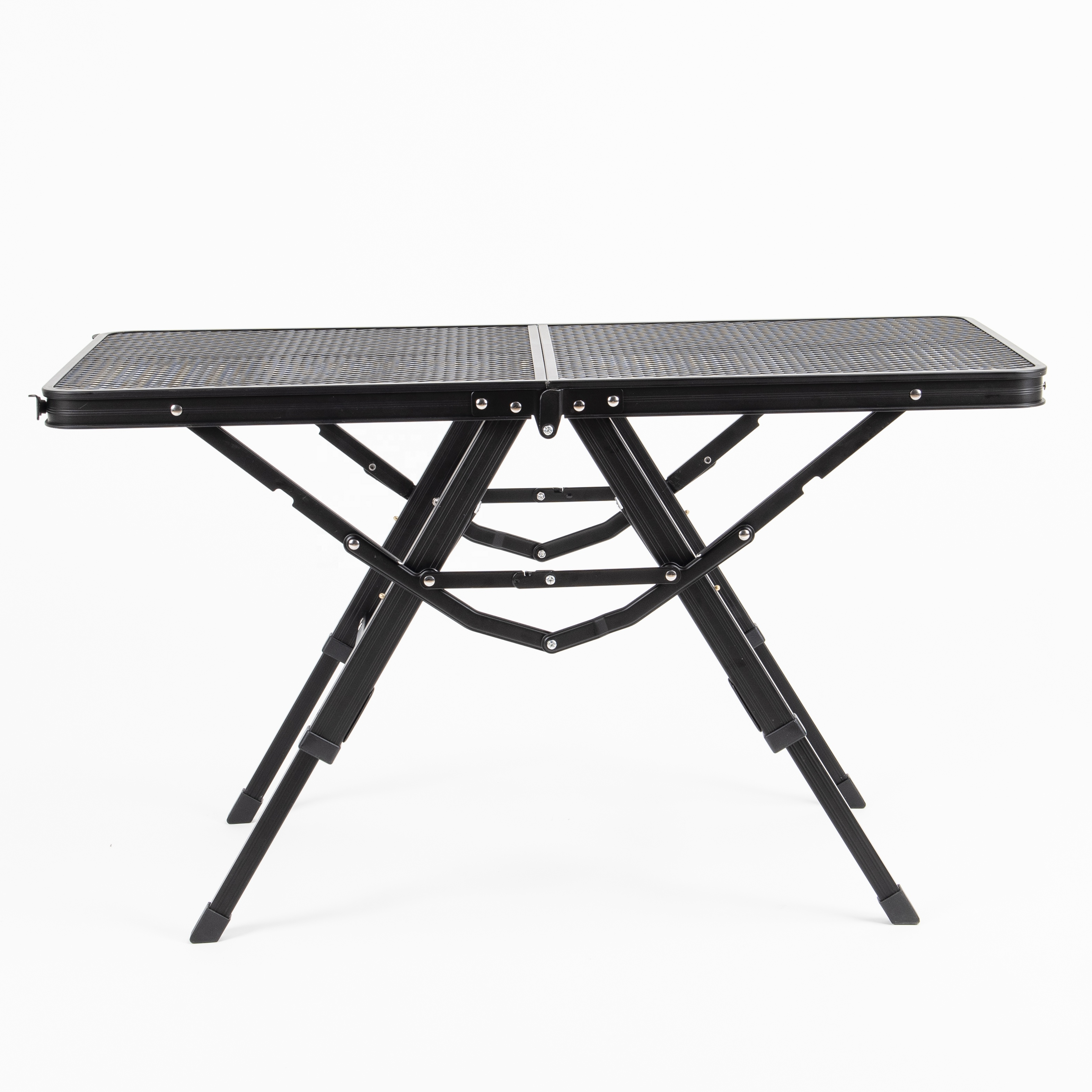 Camping Cooking Mesh - Steel Mesh Folding Camping Table, Adjustable