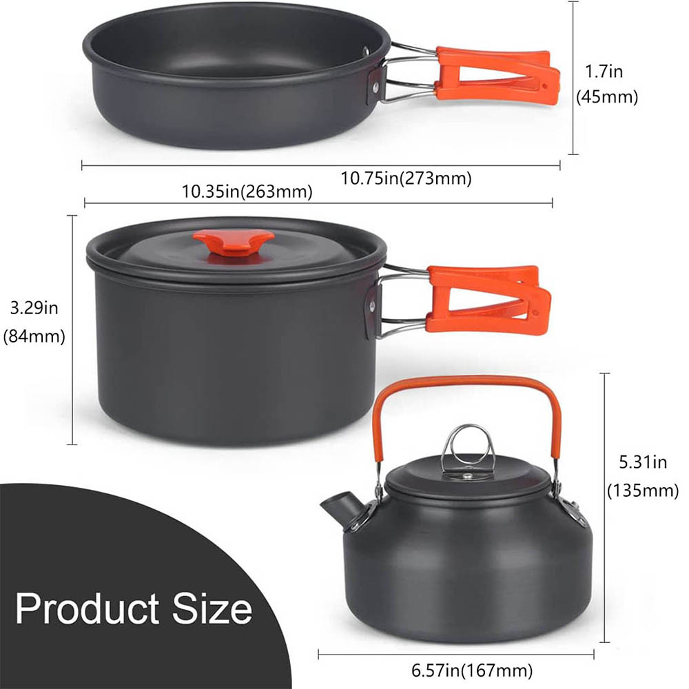 Aluminum Outdoor Camping Cookw - Camping Cooking Set 2 Person recensie en prijs