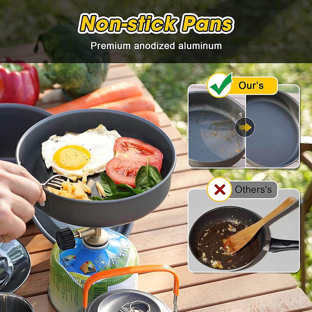 Aluminum Outdoor Camping Cookw - Camping Cooking Set 2 Person recensie en prijs