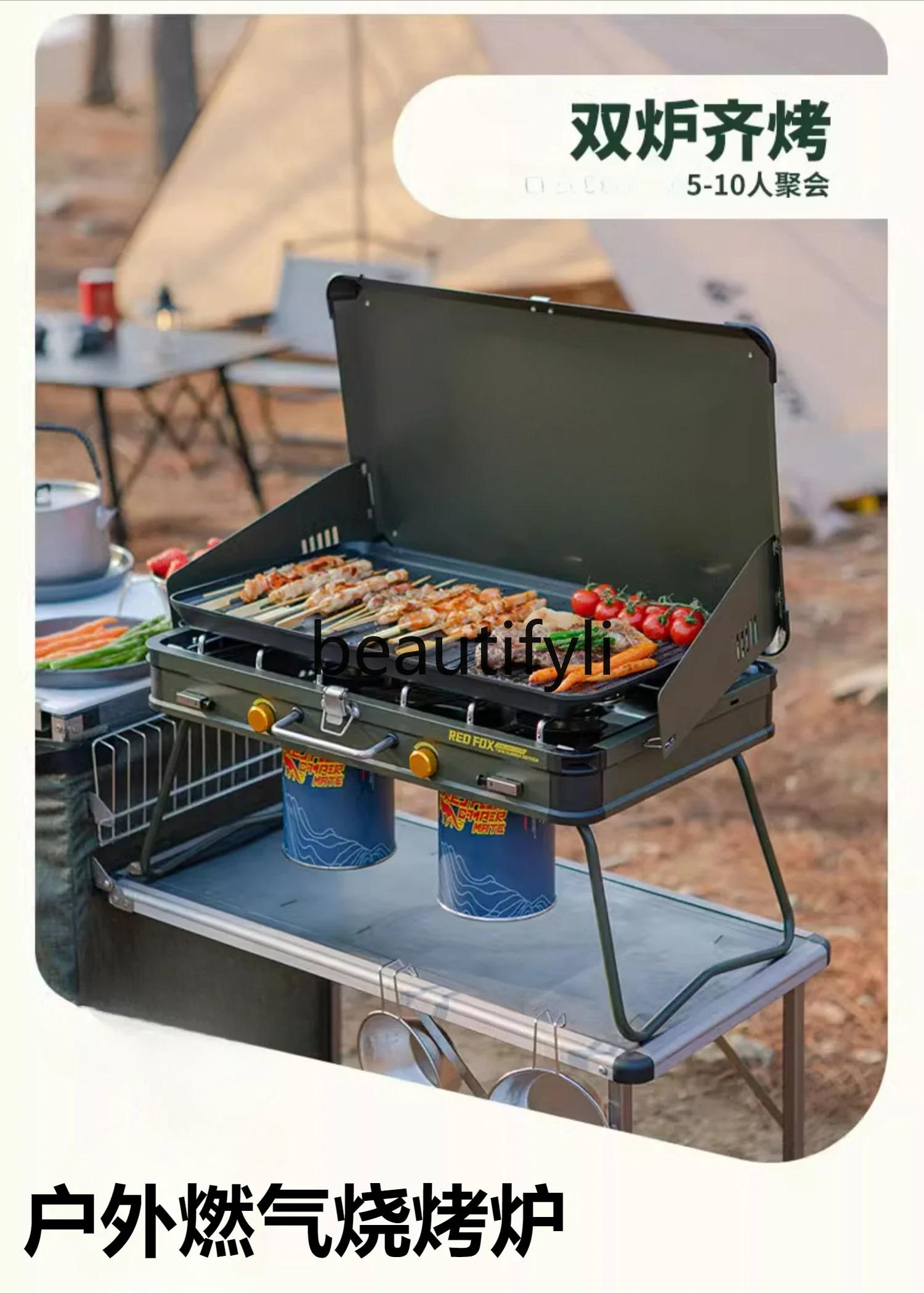 Z189 Double Head Gas Grill Coo - Camping Double Cooking Stove recensie en prijs