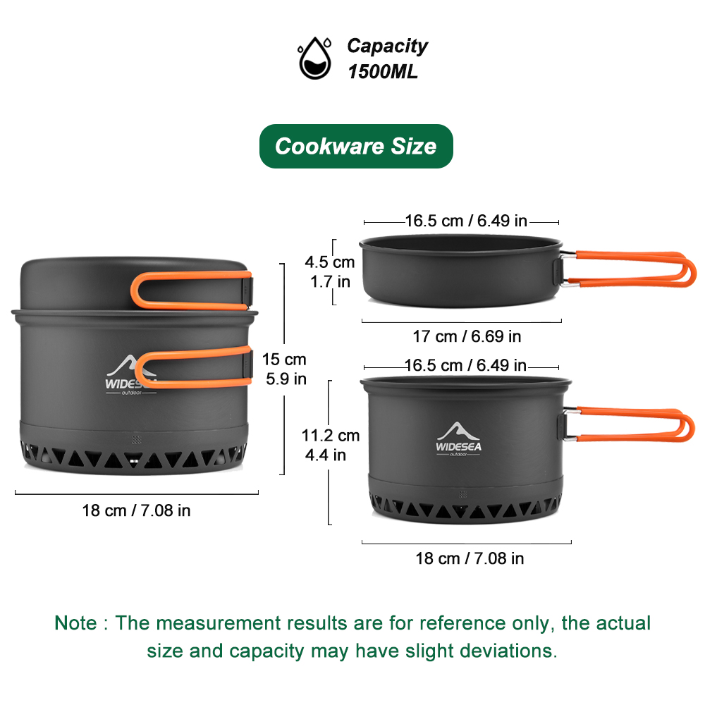 Camping Tableware Outdoor Cook - Camping Cooking Set 2 Person recensie en prijs