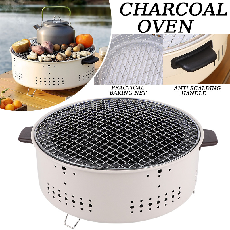 Round Barbecue Stove 1/3pcs Po - Camping Cooking Mesh recensie en prijs