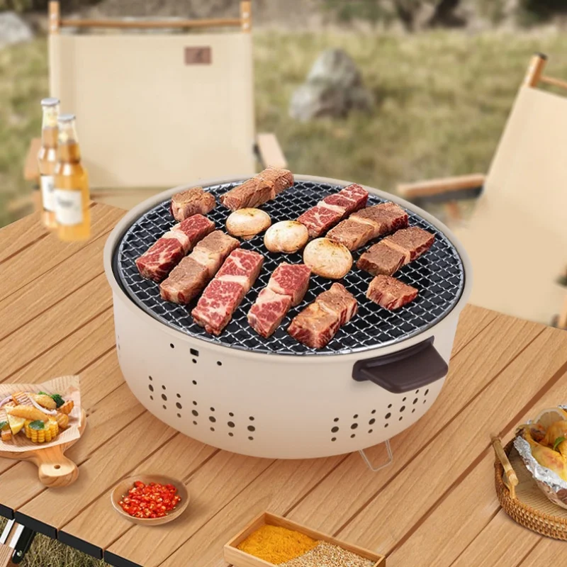 Round Barbecue Stove 1/3pcs Po - Camping Cooking Mesh recensie en prijs