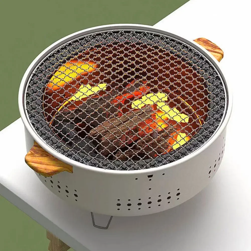 Round Barbecue Stove 1/3pcs Po - Camping Cooking Mesh recensie en prijs
