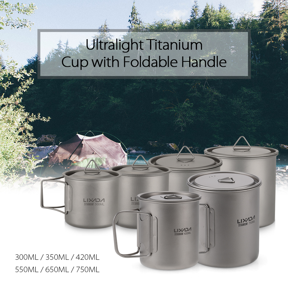 Lixada Water Cup Mug Titanium  - Camping Cooking Mug recensie en prijs