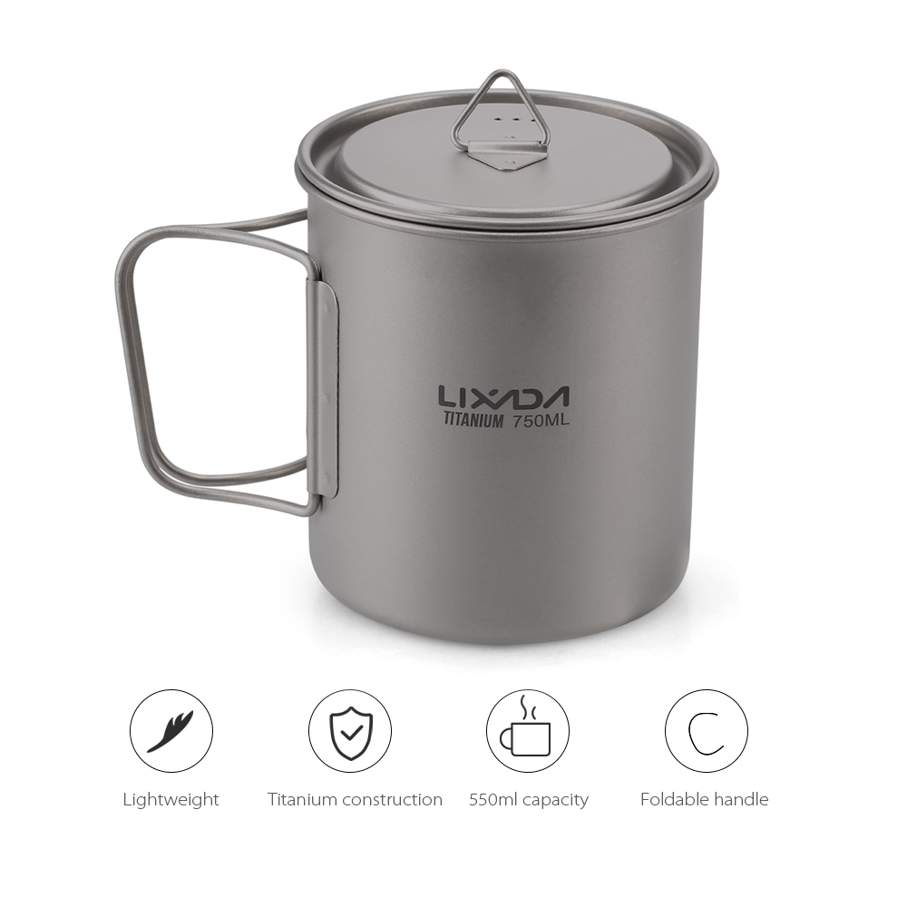 Lixada Water Cup Mug Titanium  - Camping Cooking Mug recensie en prijs