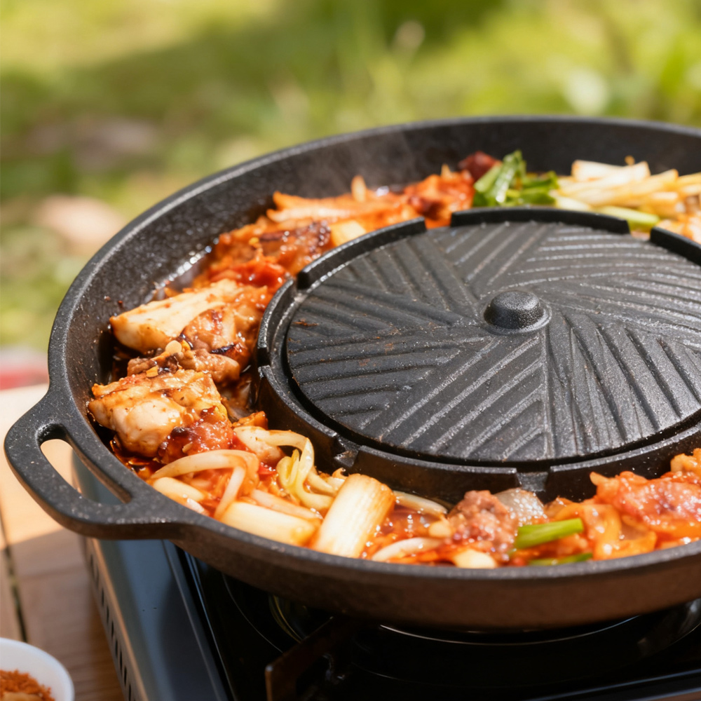 KOSUN Korean BBQ Grill Pan 2 i - Camping Cooking Grill recensie en prijs