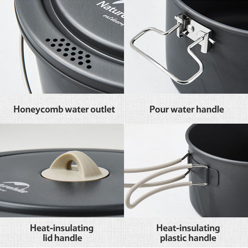 Naturehike Aluminum Alloy Pots - Camping Cooking Set 2 Person recensie en prijs
