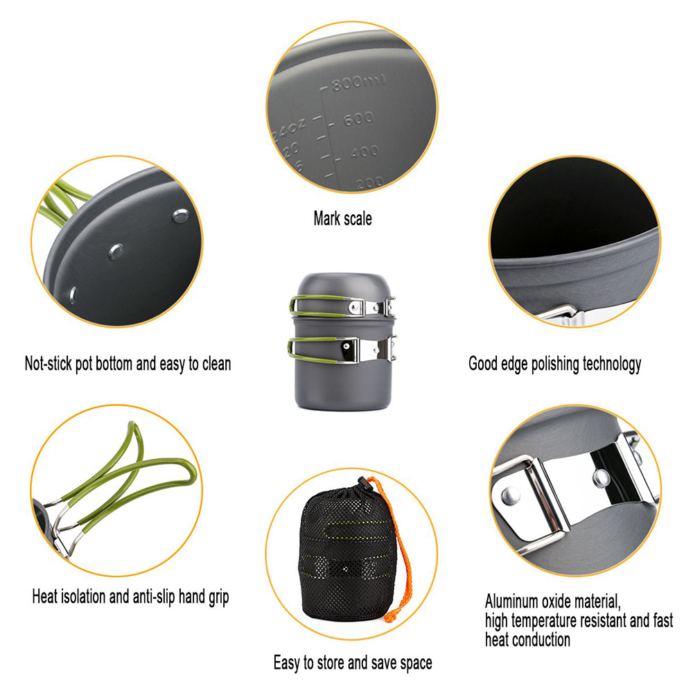 Ultralight Camping Pots Cookwa - Camping Cooking Roll recensie en prijs
