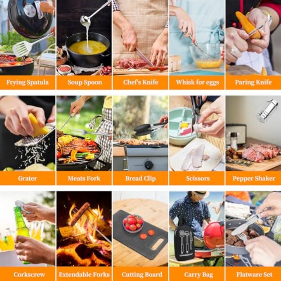 Camping Cooking Utensils Set,  - Van Camping Cooking recensie en prijs