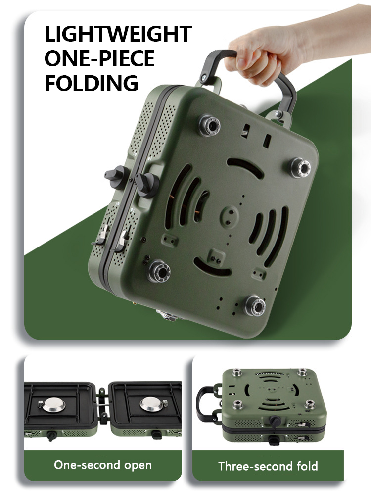 Portable double burner cooker  - Camping Double Cooking Stove recensie en prijs