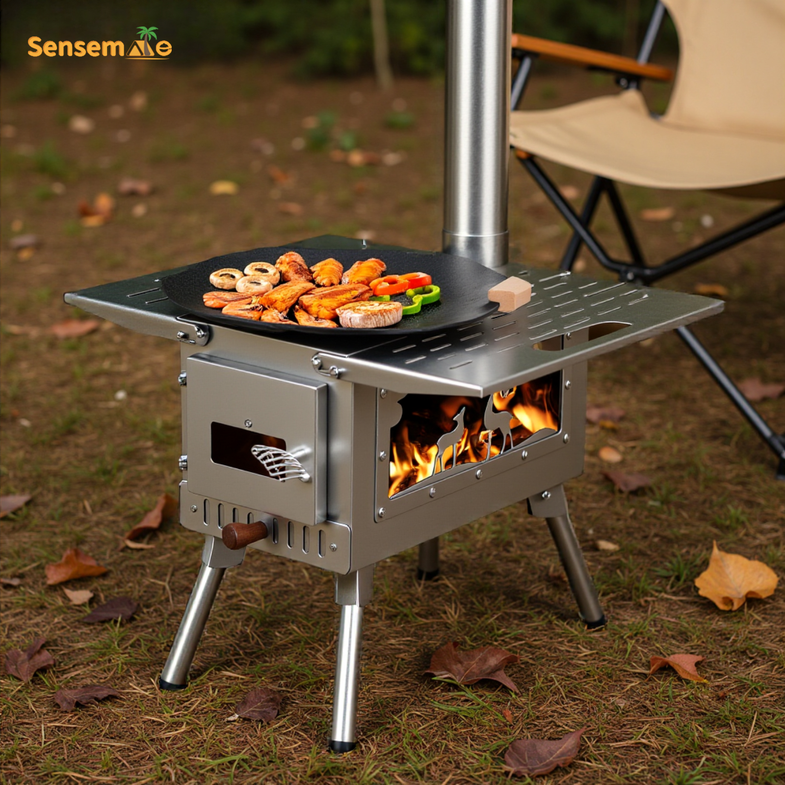 Portable Camping Wood Stove Fo - Camping Double Cooking Stove recensie en prijs