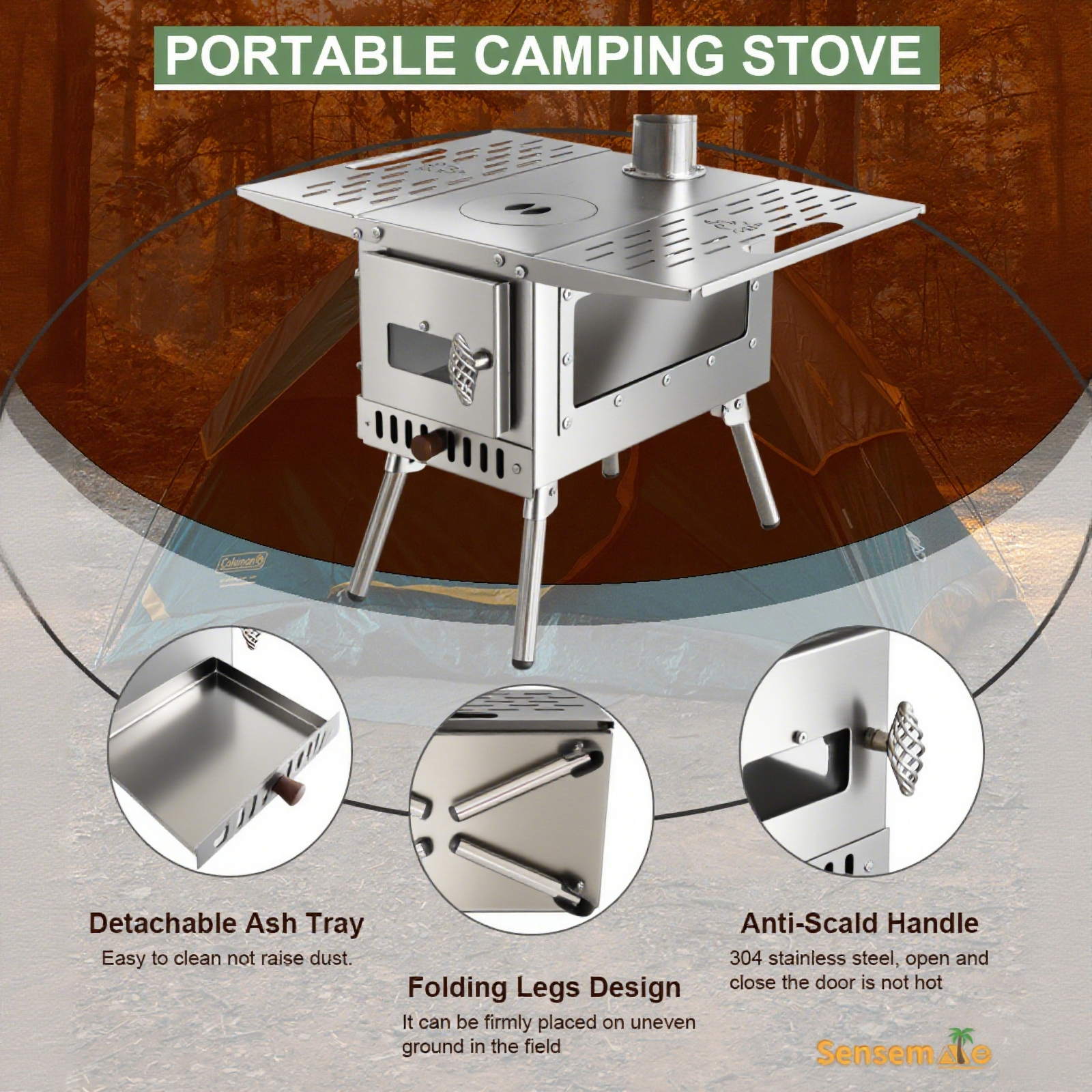 Portable Camping Wood Stove Fo - Camping Double Cooking Stove recensie en prijs