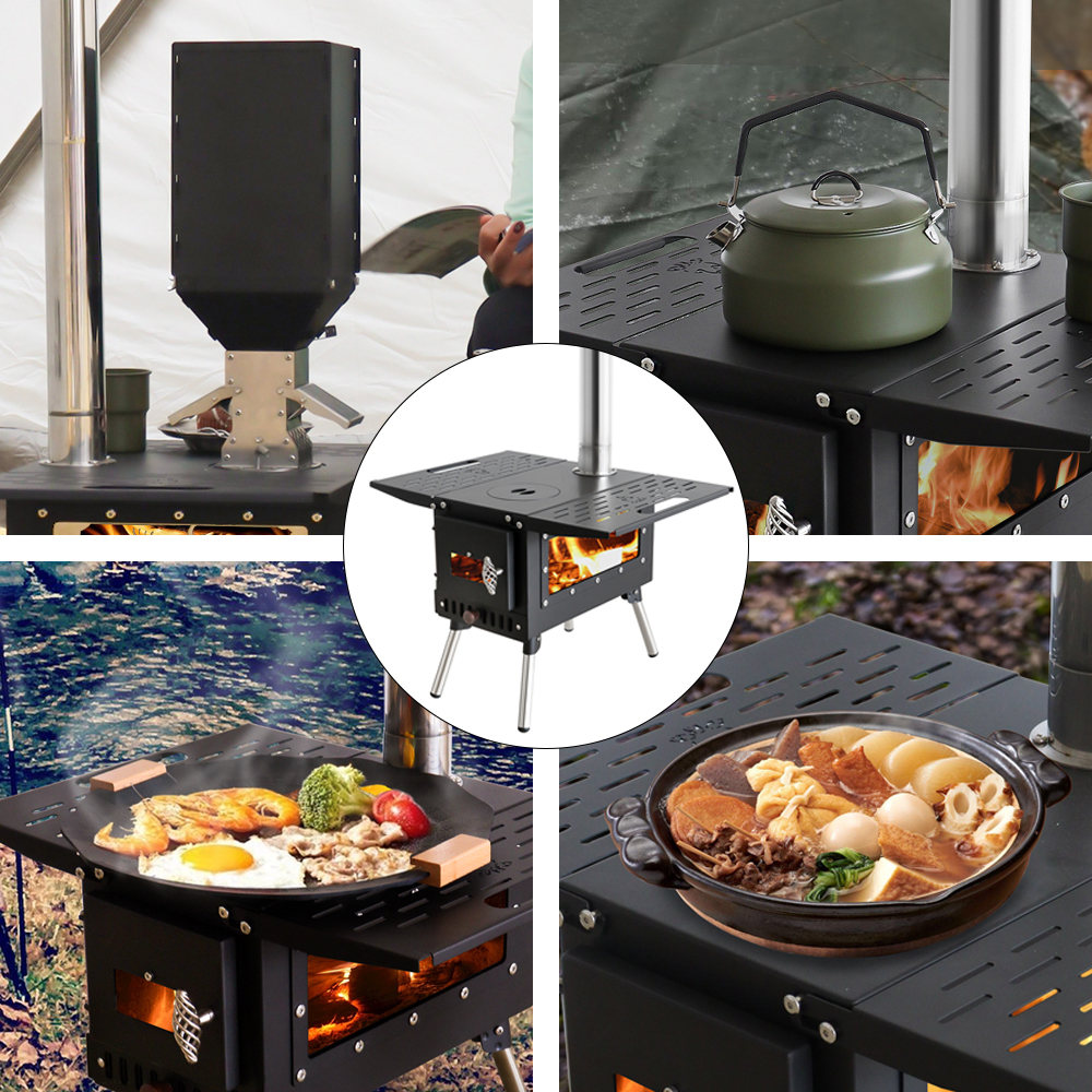 Portable Camping Wood Stove Fo - Camping Double Cooking Stove recensie en prijs