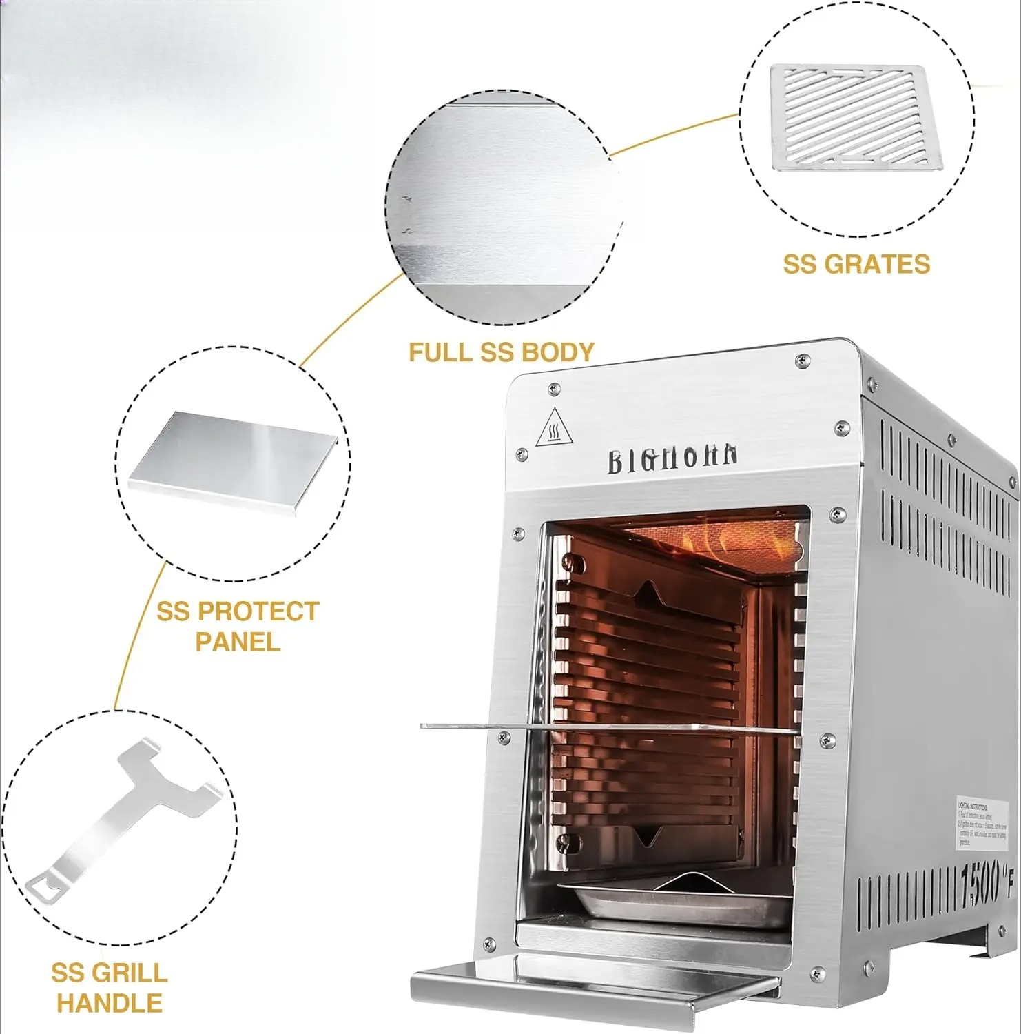 Stainless Steel Propane Grill  - Camping Cooking Broiler recensie en prijs