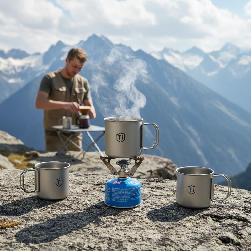 Titanium Steel Coffee Mug Cup  - Camping Cooking Mug recensie en prijs