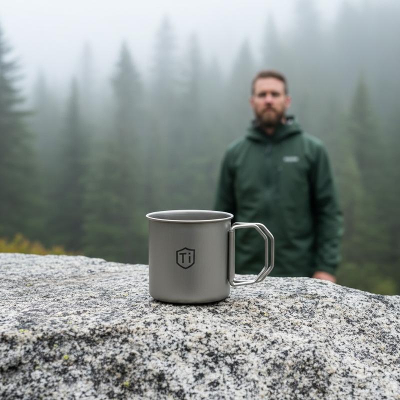 Titanium Steel Coffee Mug Cup  - Camping Cooking Mug recensie en prijs