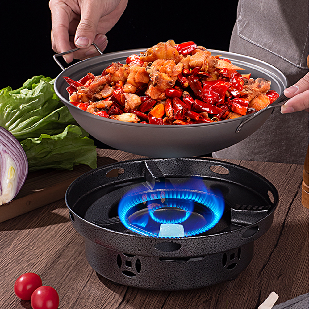 1.8L Titanium Wok Pan with Lid - Camping Double Cooking Stove recensie en prijs
