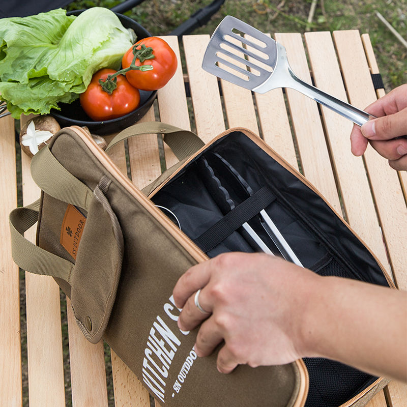 8pcs Camping Kitchen Cookware  - Camping Cooking Roll recensie en prijs