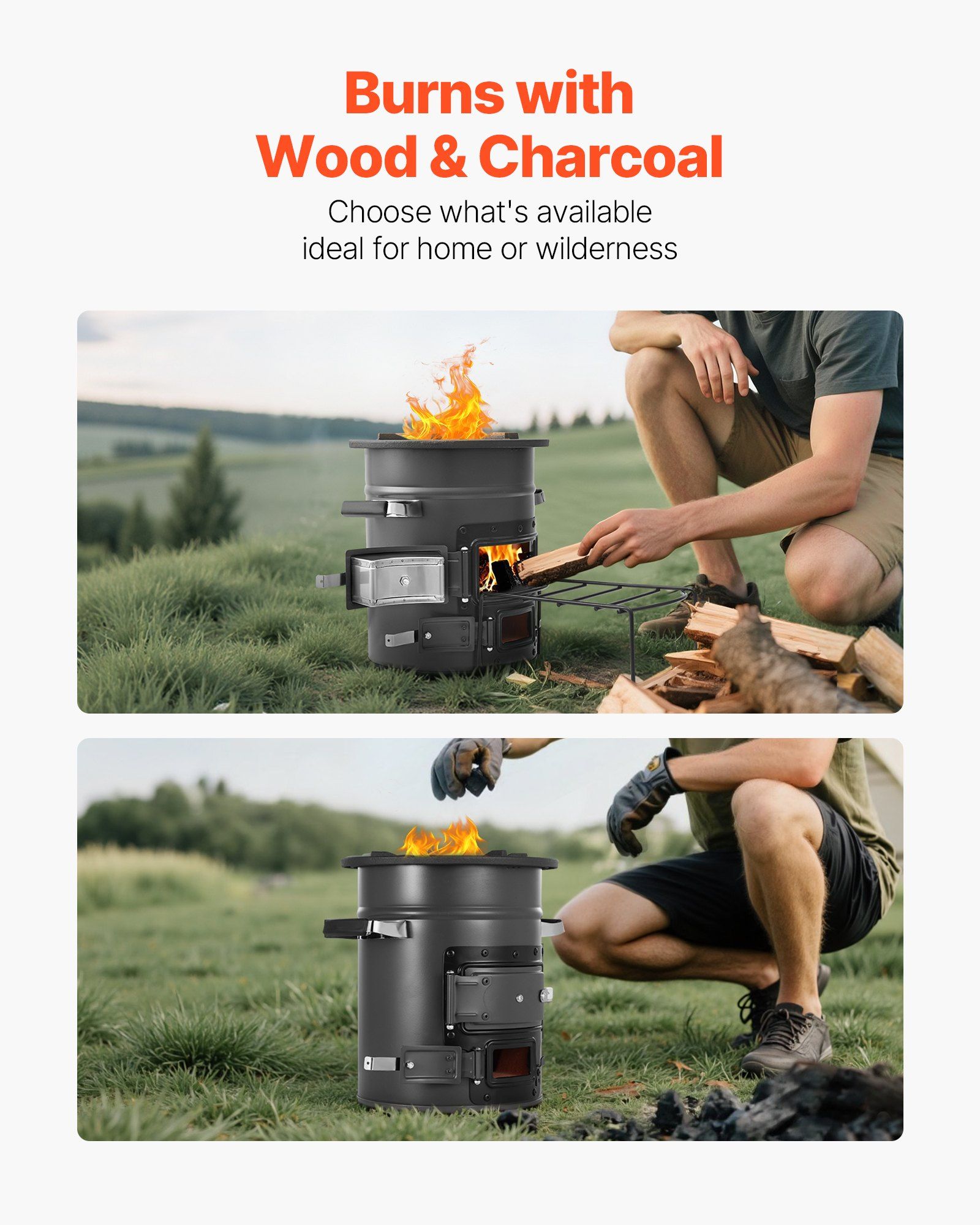 Outdoor Portable Rocket Stove  - Camping Double Cooking Stove recensie en prijs