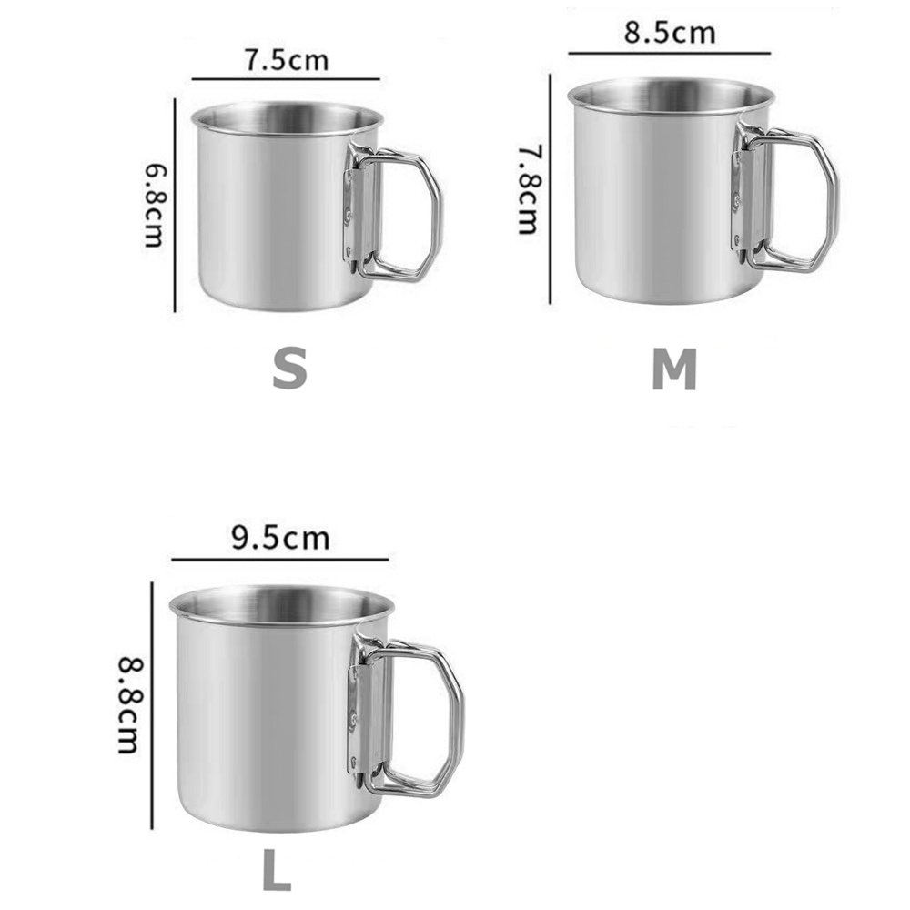 Set of 3 Cup Stainless Steel C - Camping Cooking Mug recensie en prijs