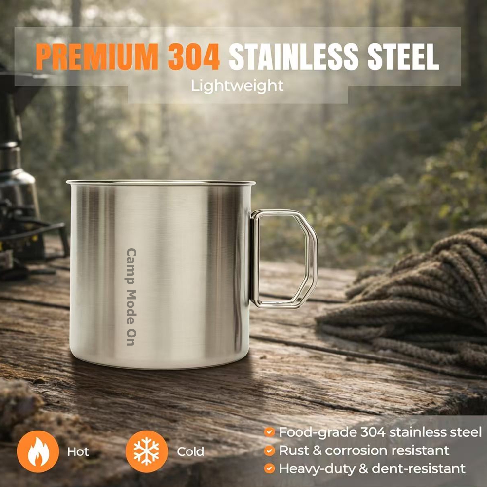 Set of 3 Cup Stainless Steel C - Camping Cooking Mug recensie en prijs
