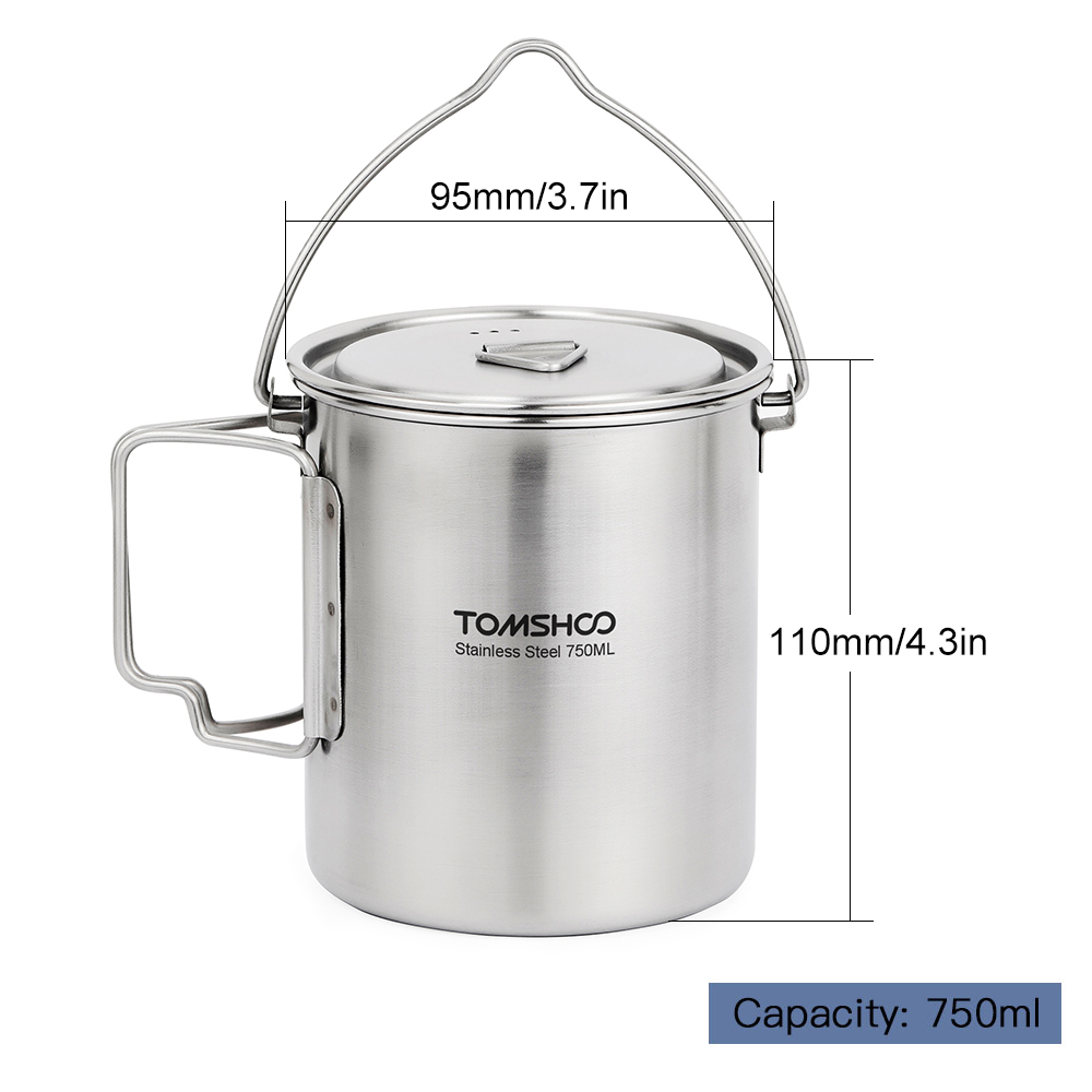 TOMSHOO 750ml Stainless Steel  - Camping Cooking Mesh recensie en prijs