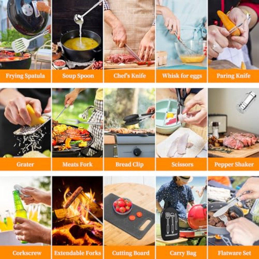 Camping Cooking Utensils Set,  - Van Camping Cooking recensie en prijs