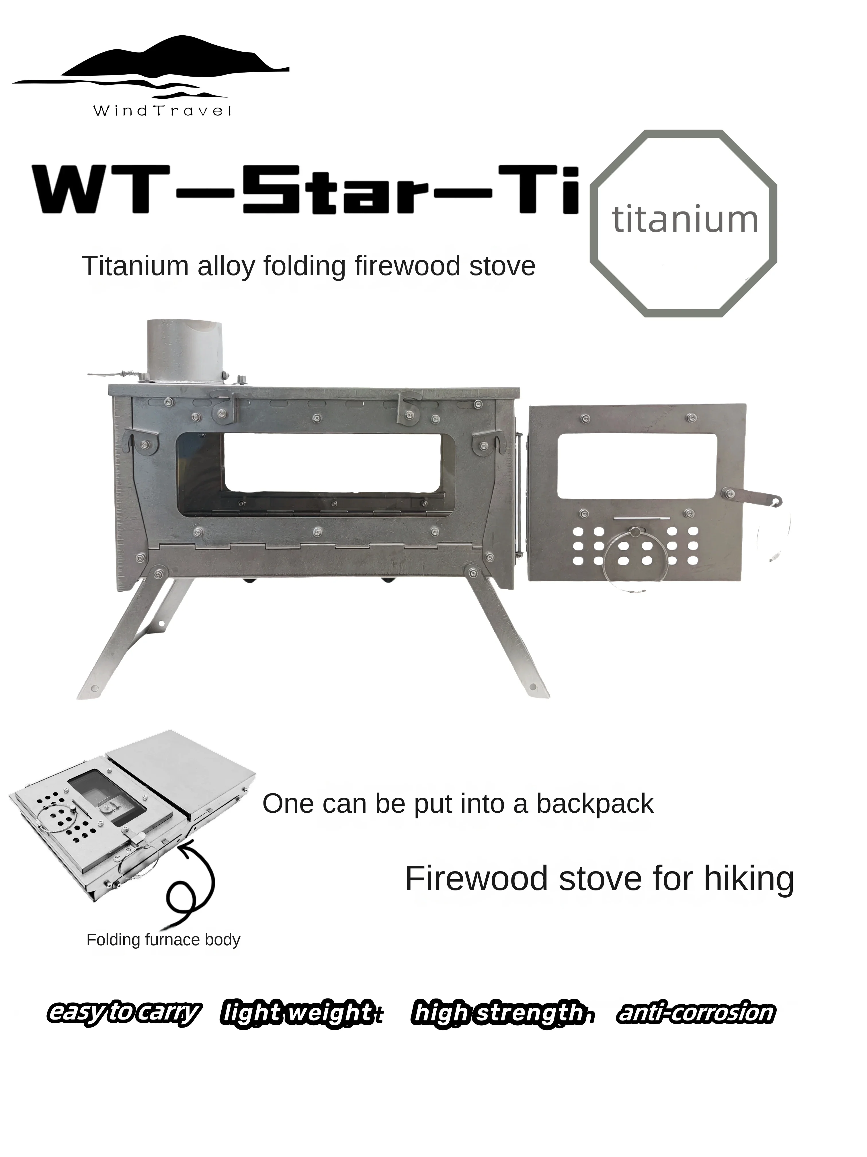 WT Star Ti Titanium Alloy Fold - Camping Cooking Equipment Gas recensie en prijs