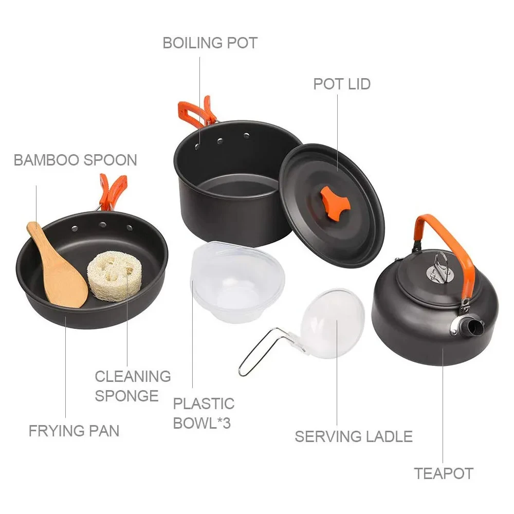 Camping Cookware Kit Outdoor C - Camping Cooking Set 2 Person recensie en prijs