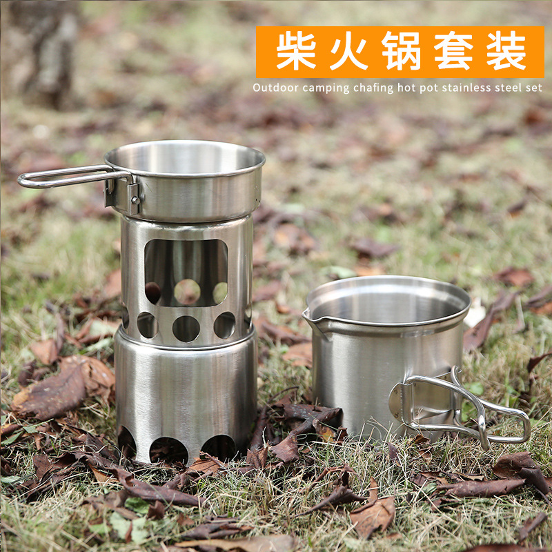 Camping Wood Stove Pot Set Pic - Camping Double Cooking Stove recensie en prijs