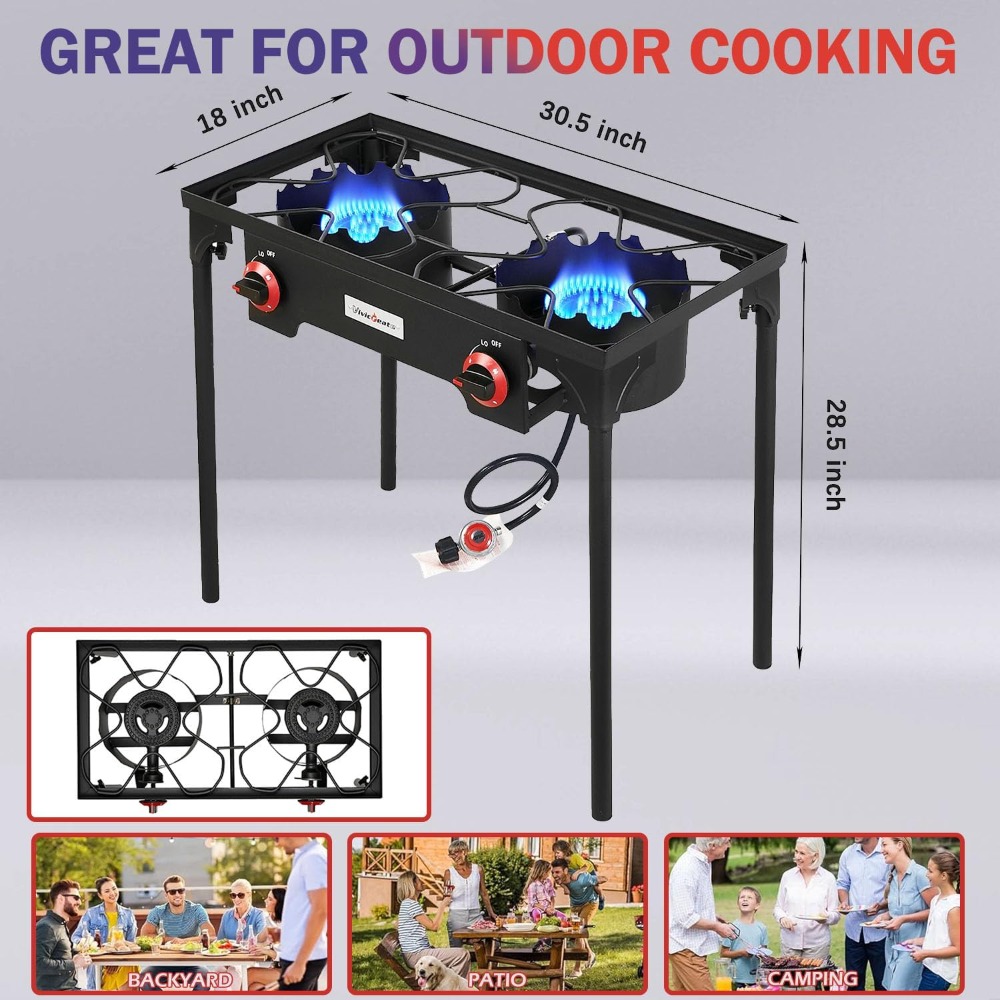 Portable Propane Grill 2 Burne - Camping Double Cooking Stove recensie en prijs