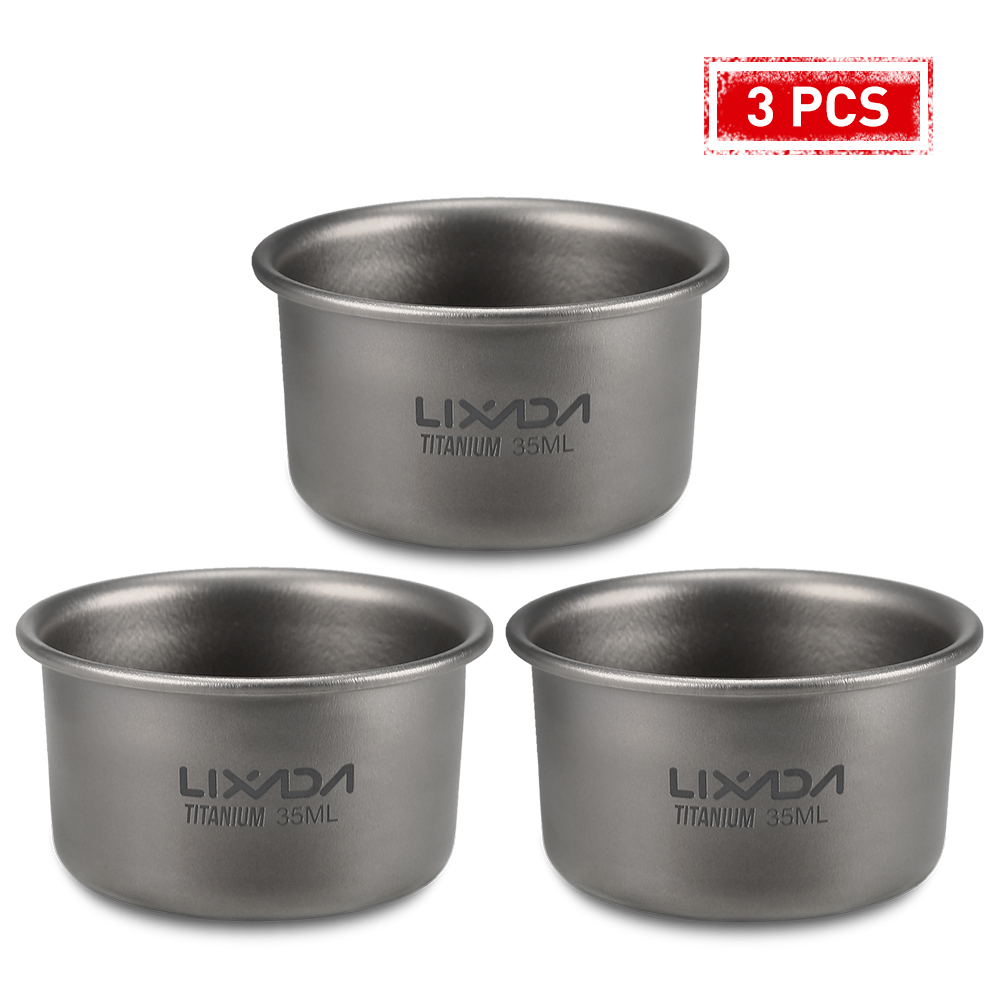 1/3pcs Lixada 35ml Mini Titani - Camping Cooking Mug recensie en prijs