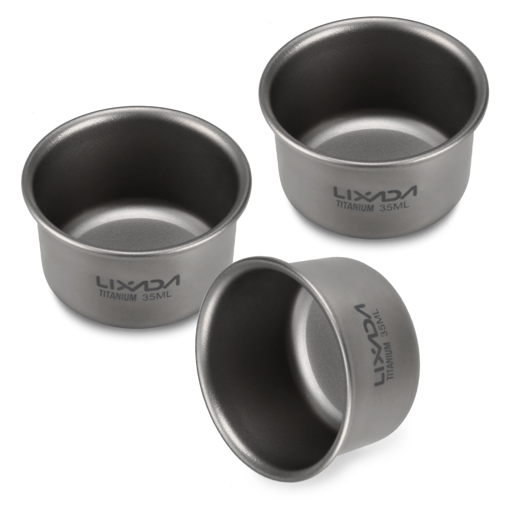 1/3pcs Lixada 35ml Mini Titani - Camping Cooking Mug recensie en prijs