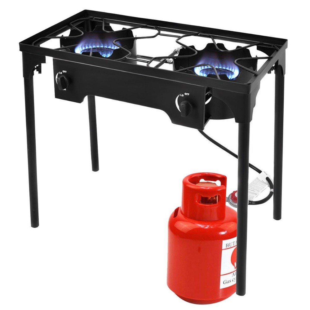 150000BTU Portable Propane Dou - Camping Double Cooking Stove recensie en prijs