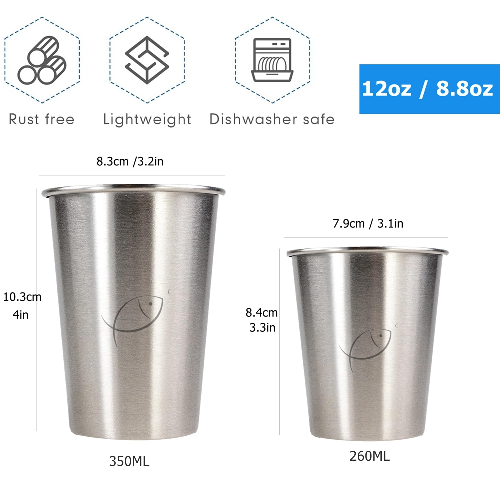 5 Pieces Stainless Steel Cups  - Camping Cooking Mug recensie en prijs