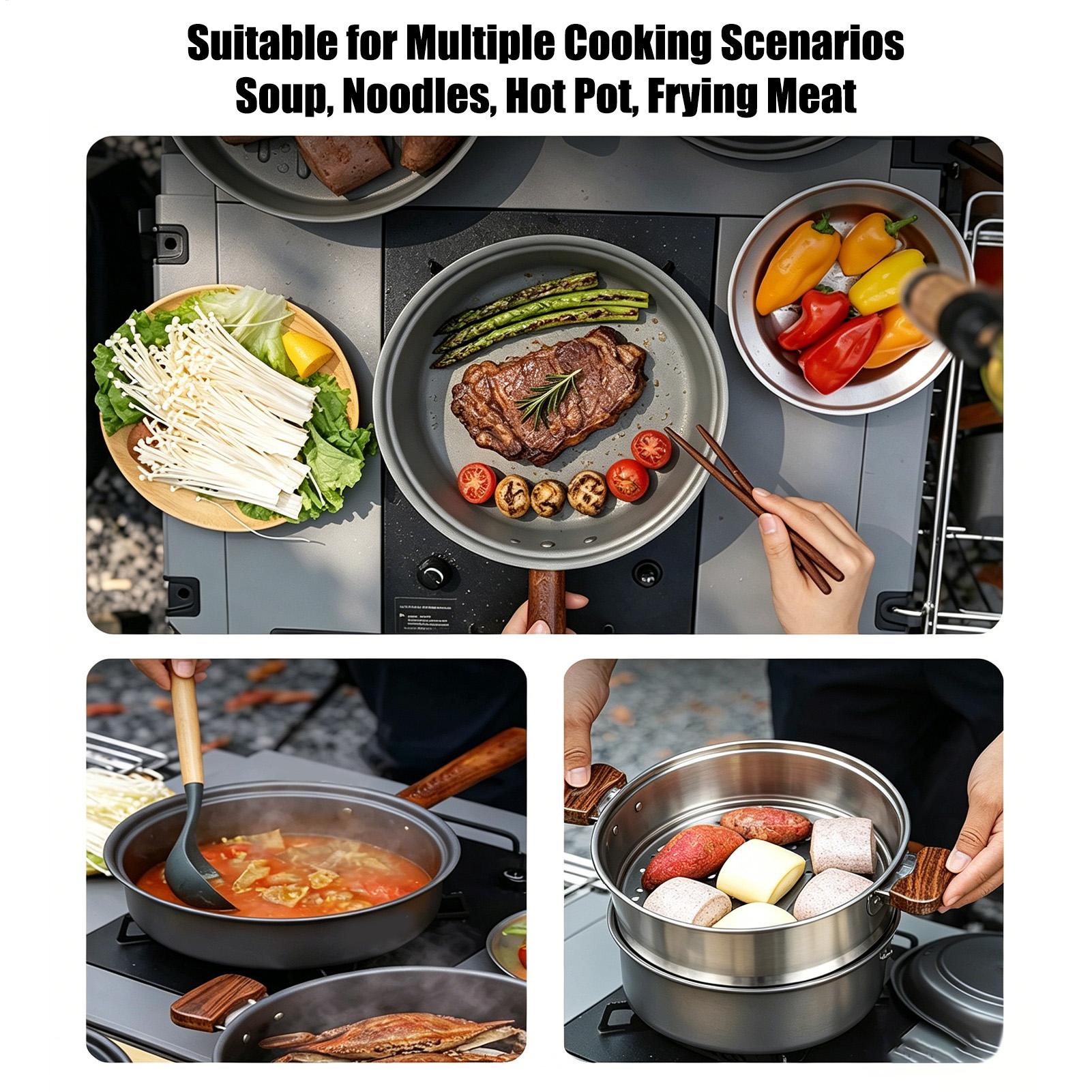 Camping Pot Portable Large Lig - Camping Double Cooking Stove recensie en prijs