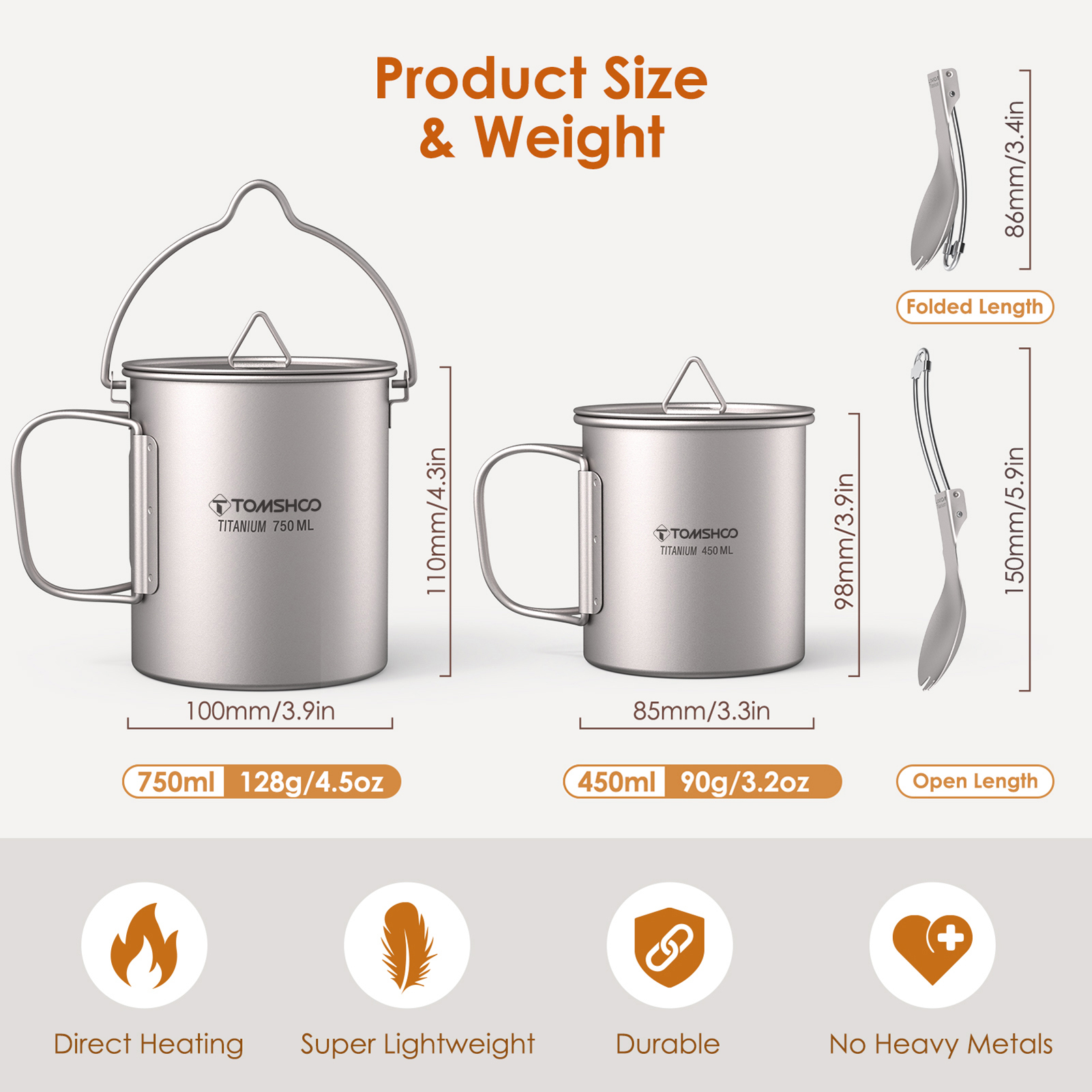 TOMSHOO Ultralight 750ml Titan - Camping Cooking Mug recensie en prijs