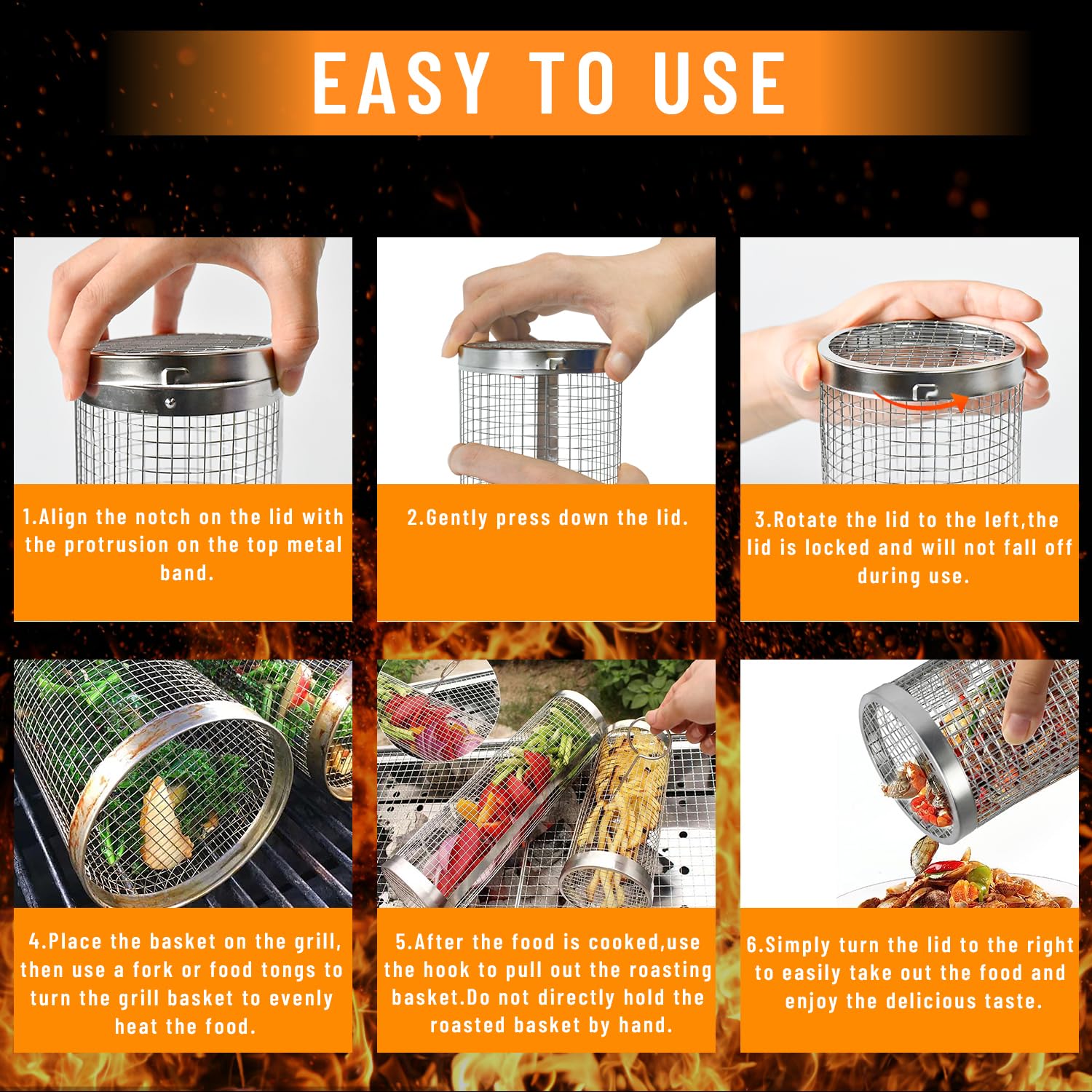 2 Pieces Rolling Grilling Bask - Camping Cooking Mesh recensie en prijs