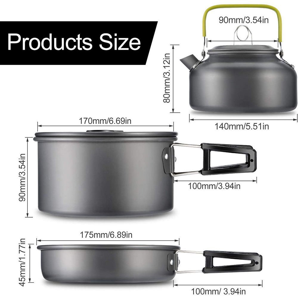 Outdoor camping cookware set m - Camping Cooking Set 2 Person recensie en prijs