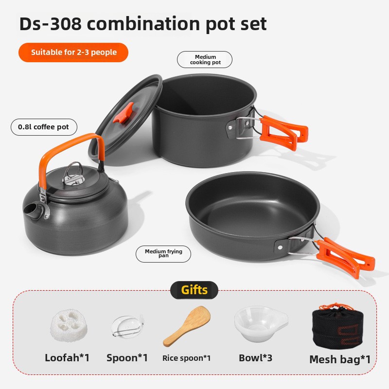 Outdoor Camping Cookware Set f - Camping Cooking Set 2 Person recensie en prijs