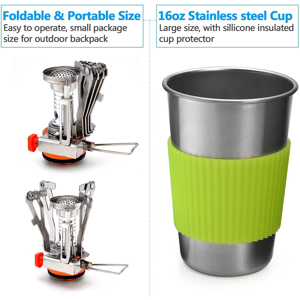 Camping Cookware Kit with Stov - Camping Cooking Roll recensie en prijs