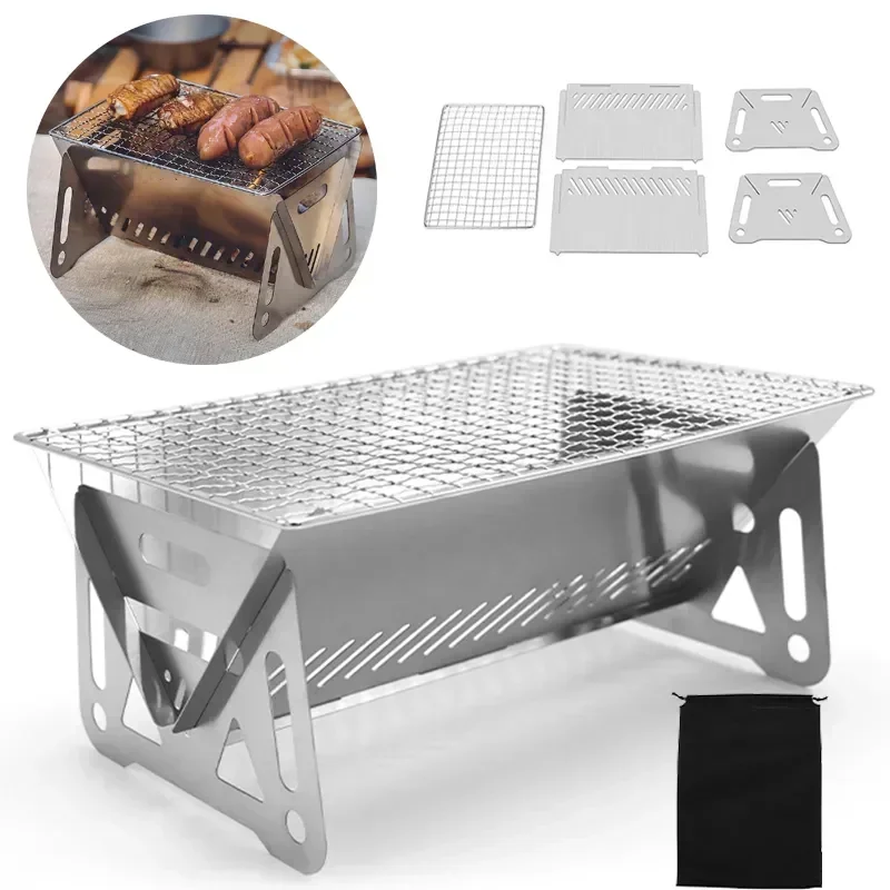 Portable Folding Barbecue Gril - Camping Cooking Mesh recensie en prijs